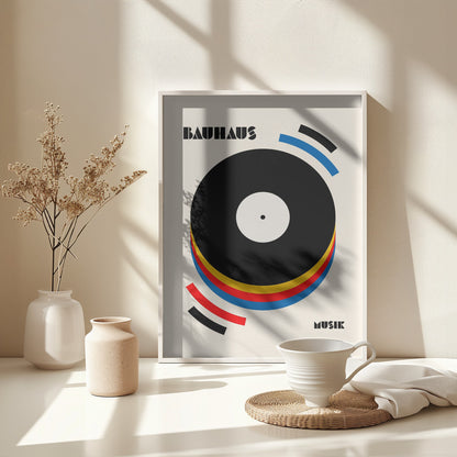 Bauhaus Musik Retro Illustration - Poster / Art Print - interiör