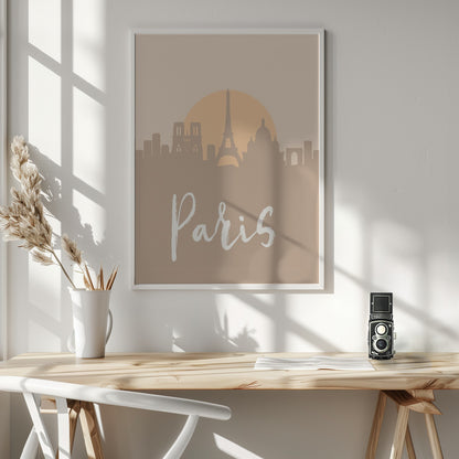 Skyline Earth Tone 2 64 - Poster / Art Print - interiör