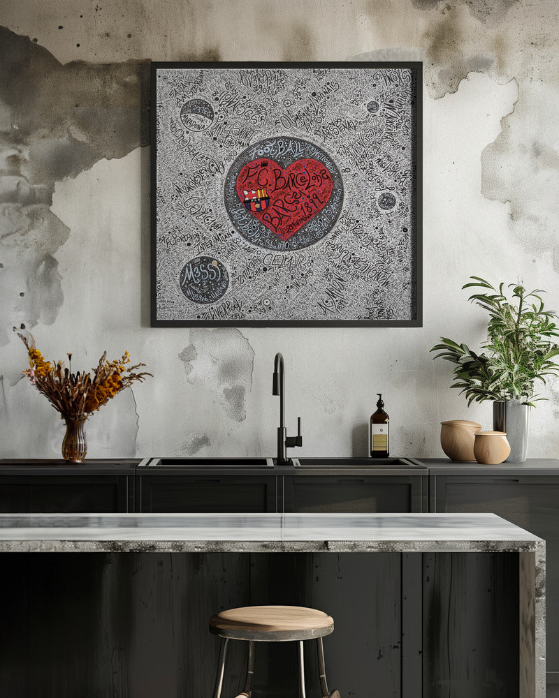 4 the Lov3 of Football - Poster / Art Print - interiör