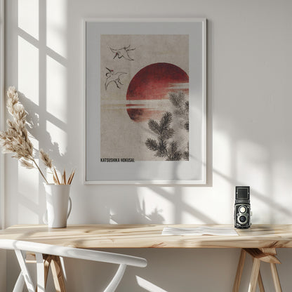 Birds and Sunset, From Album of Sketches (1814) - Poster / Art Print - interiör