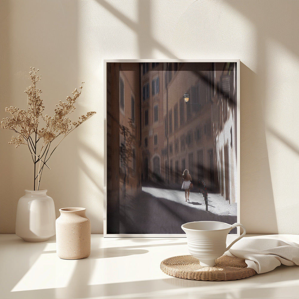 A girl in Rome - Poster / Art Print - interiör