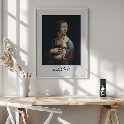 Lady With an Ermine (ca. 1490) - Poster / Art Print - interiör