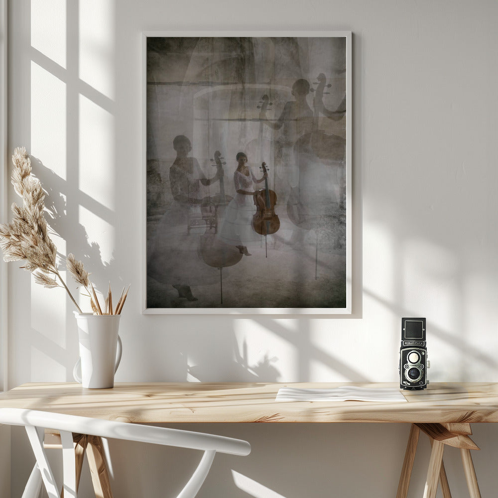 the stage fright of the cellist - Poster / Art Print - interiör