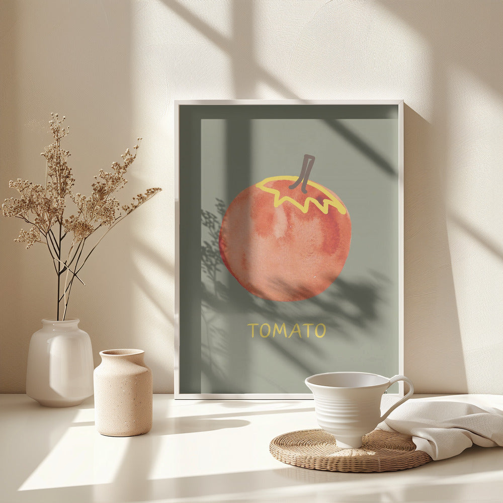 Tomato in Green - Poster / Art Print - interiör