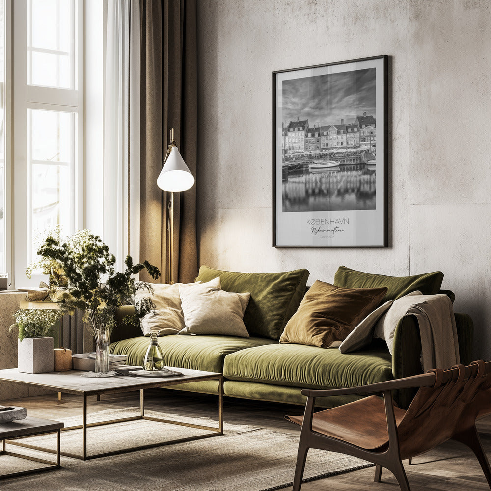 Copenhagen's Historic Harbor - Poster / Art Print - interiör