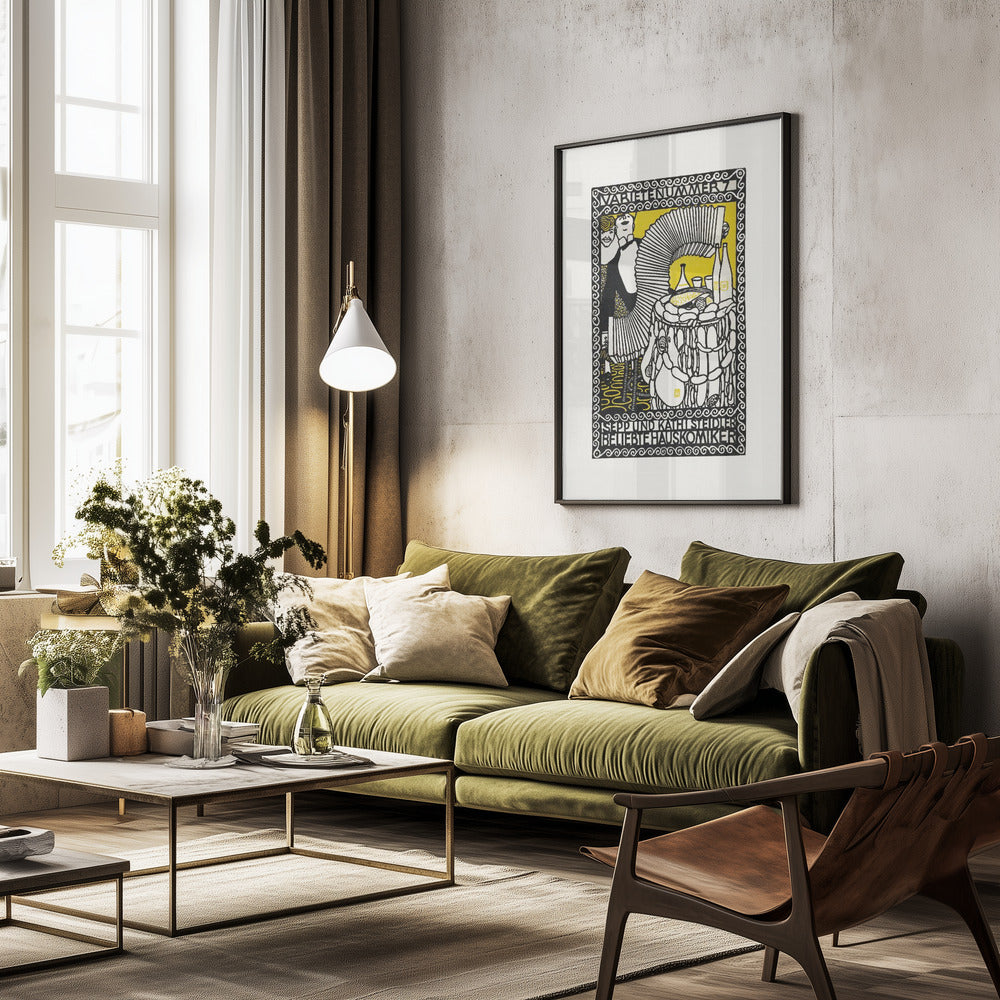 Sepp and Kathi Steidler, Popular House Comedians - Poster / Art Print - interiör