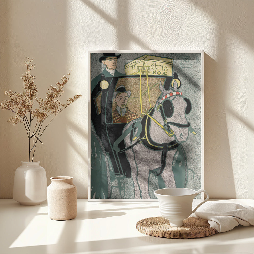 Man In Carriage (1896) - Poster / Art Print - interiör