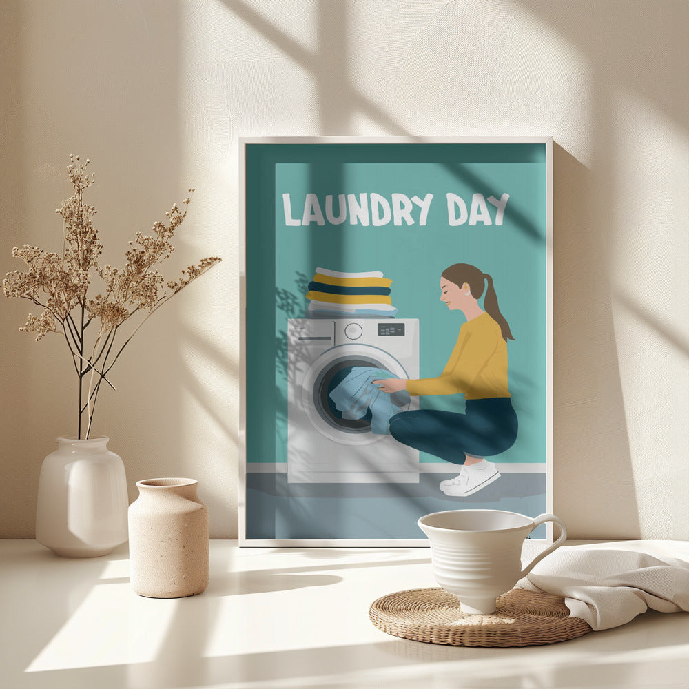 Laundry Day - Poster / Art Print - interiör