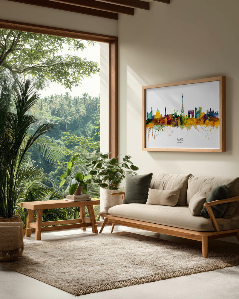 Paris France Skyline - Poster / Art Print - interiör