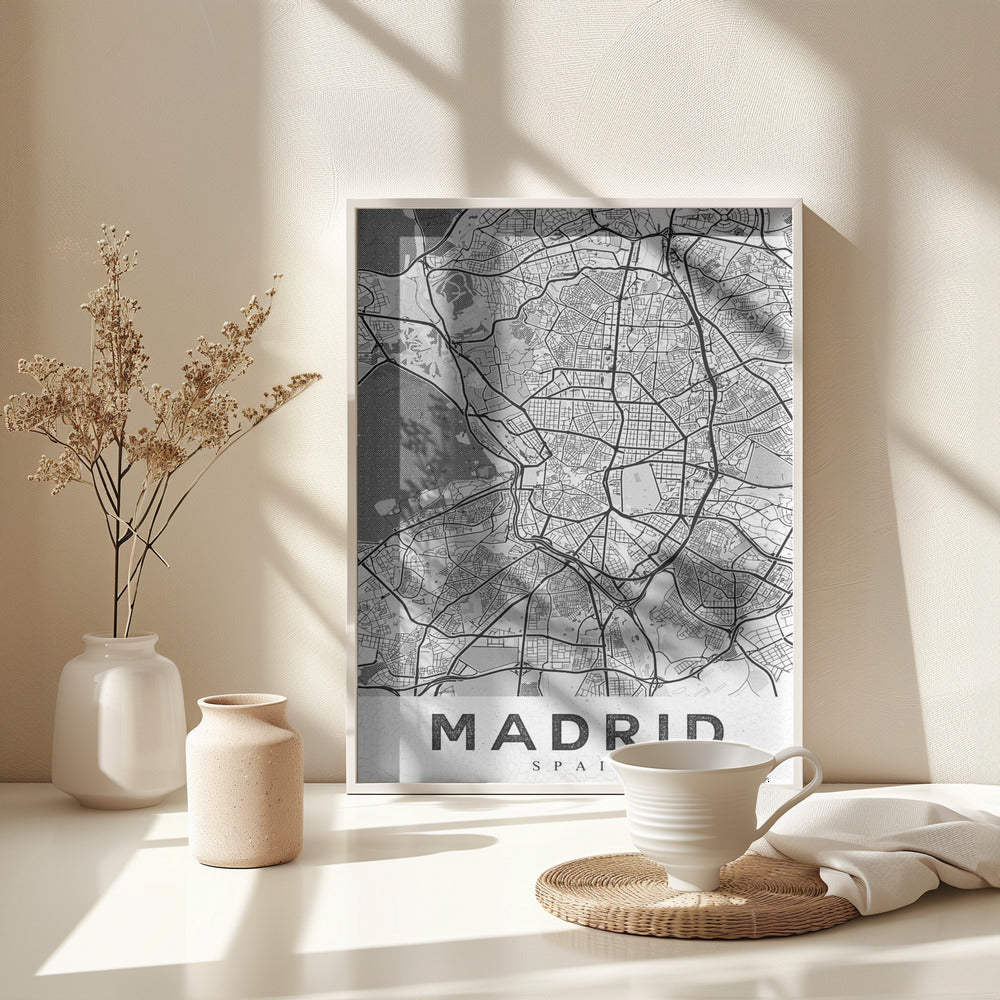 Madrid White - Poster / Art Print - interiör