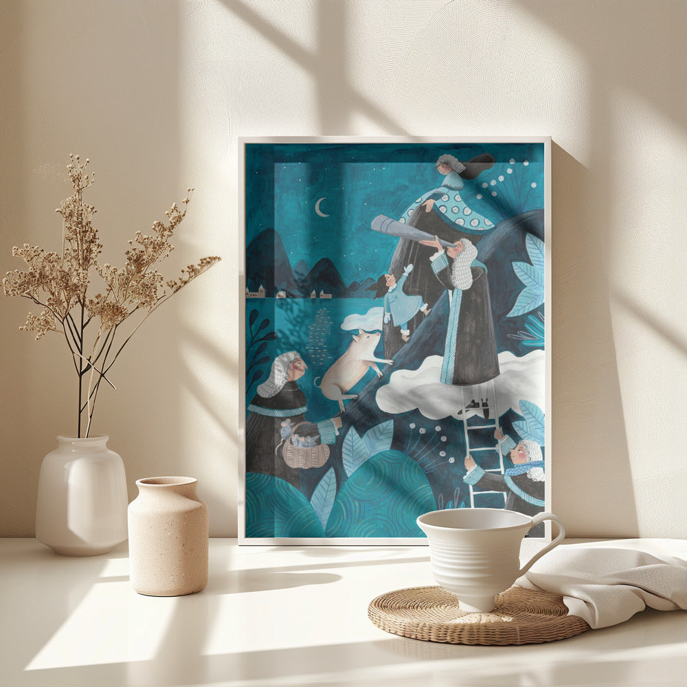 Travel through the night - Poster / Art Print - interiör