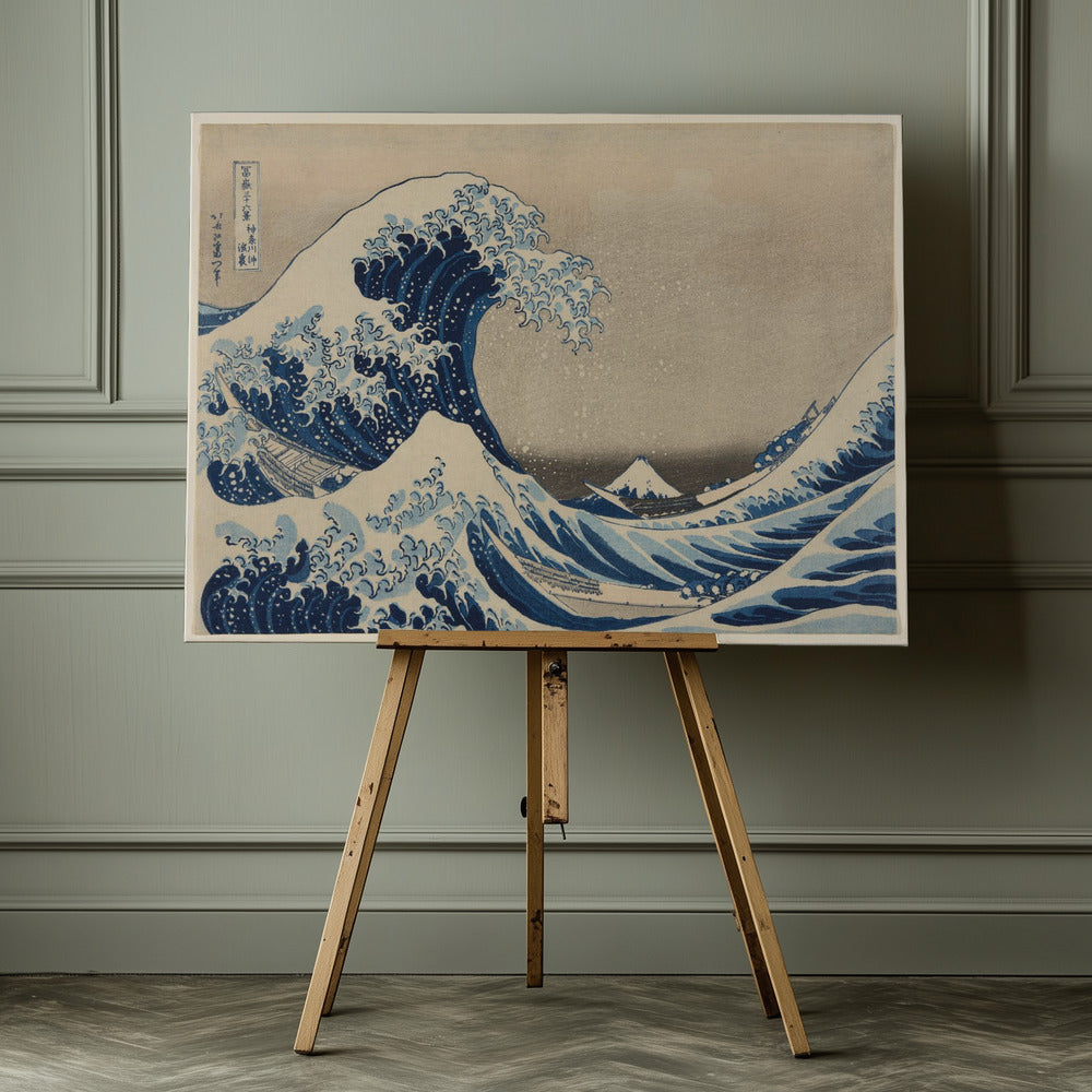The Great Wave off Kanagawa - Poster / Art Print - interiör