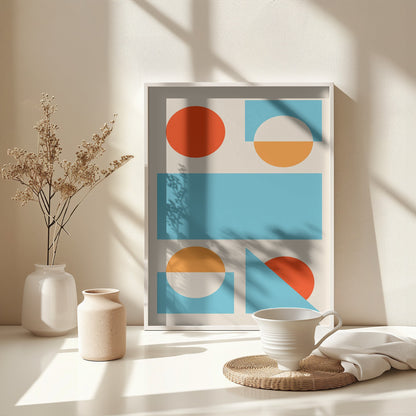Bright Minimal Shapes Series #2 - Poster / Art Print - interiör