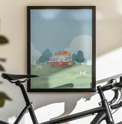 Bear's Picnic Day Out - Poster / Art Print - interiör