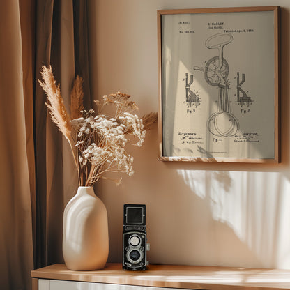 Egg Beater Patent 1888 - Poster / Art Print - interiör