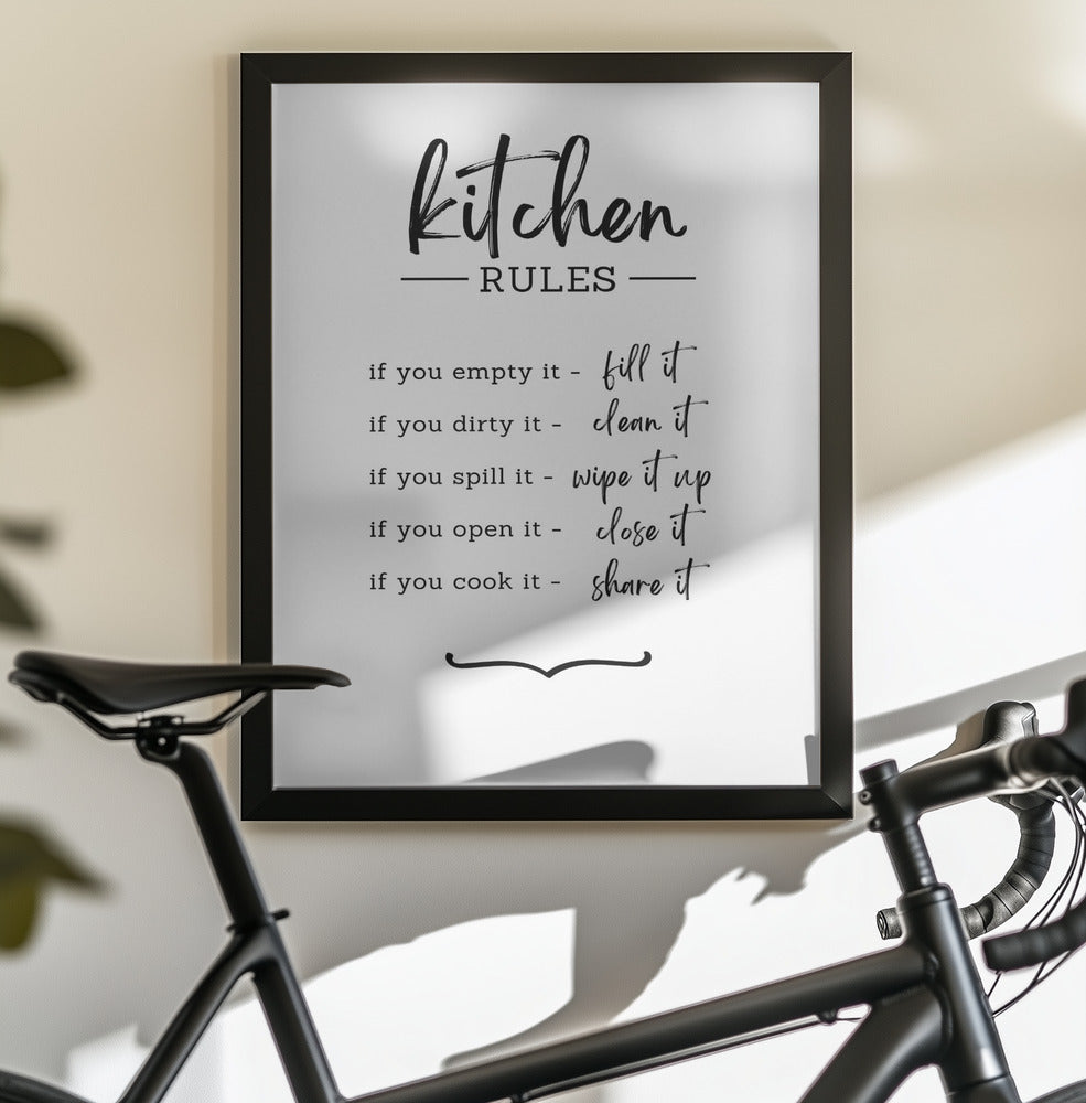 Kitchen Rules - Poster / Art Print - interiör