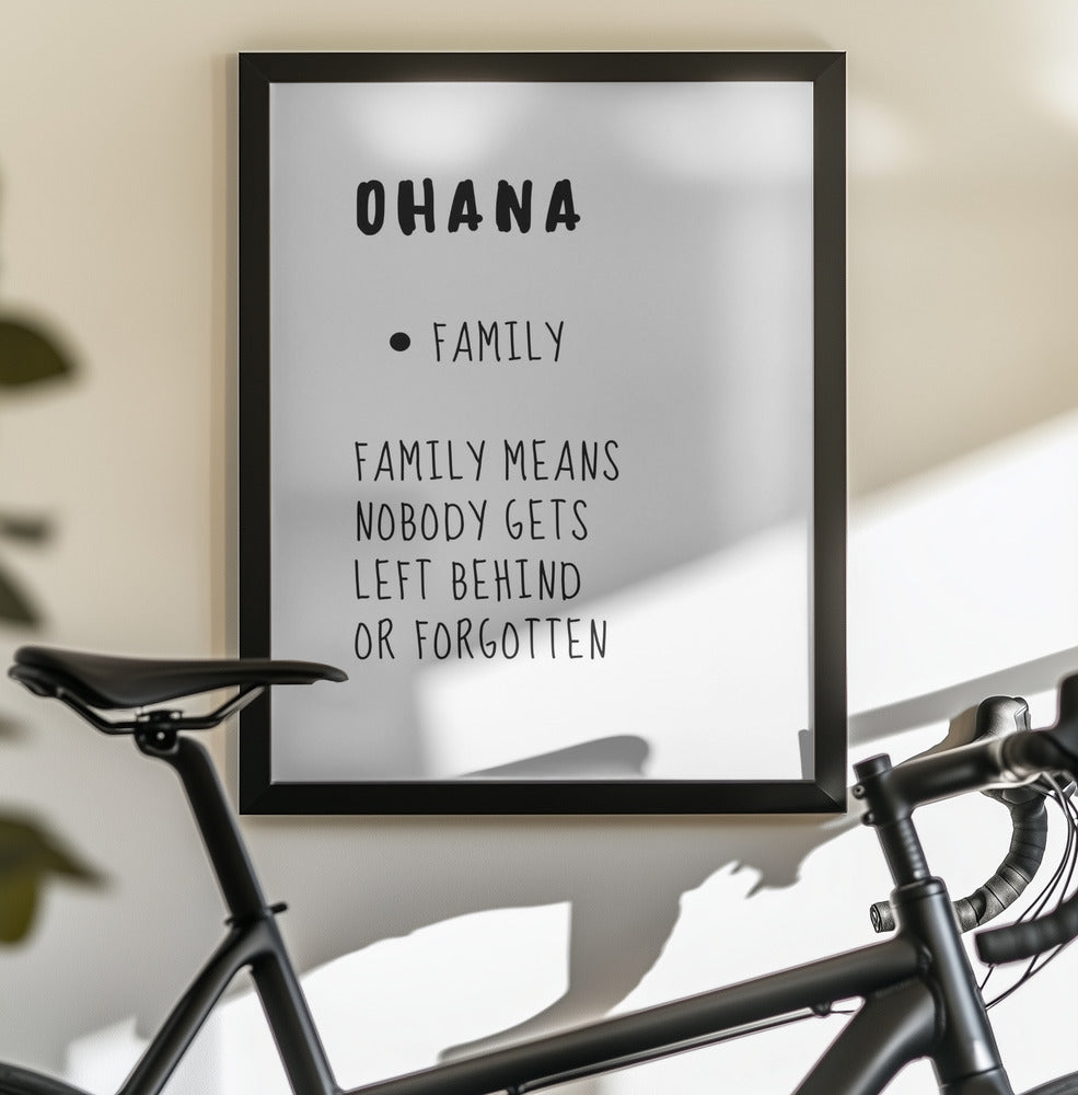 OHANA Means Family - Poster / Art Print - interiör