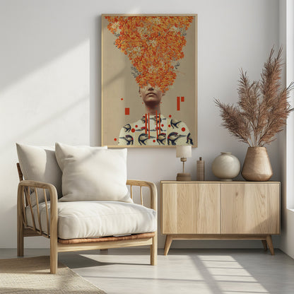 Bird Flight In Autumn - Poster / Art Print - interiör