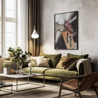 Brooklyn Bridge Stop - Poster / Art Print - interiör