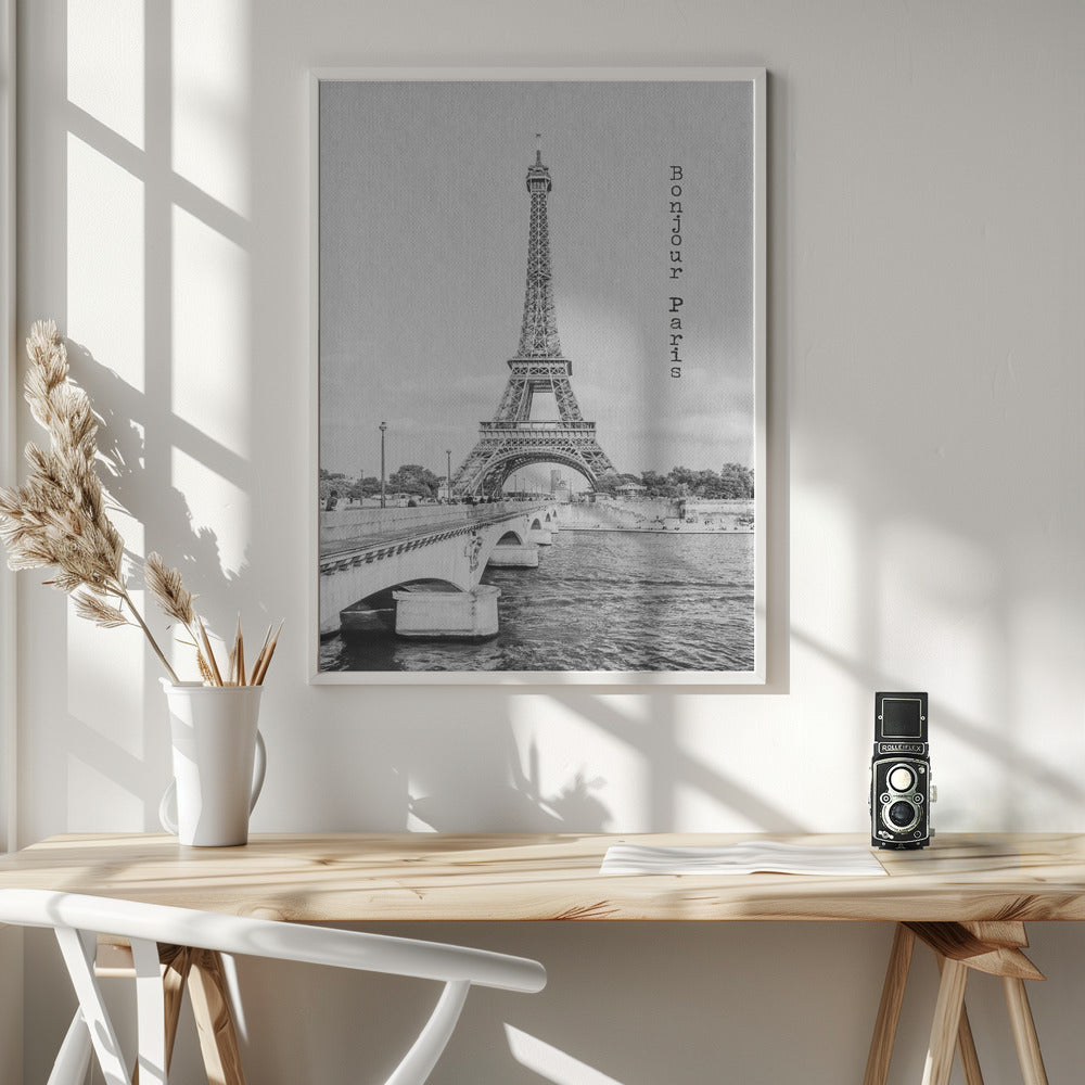 Bonjour Paris - Poster / Art Print - interiör