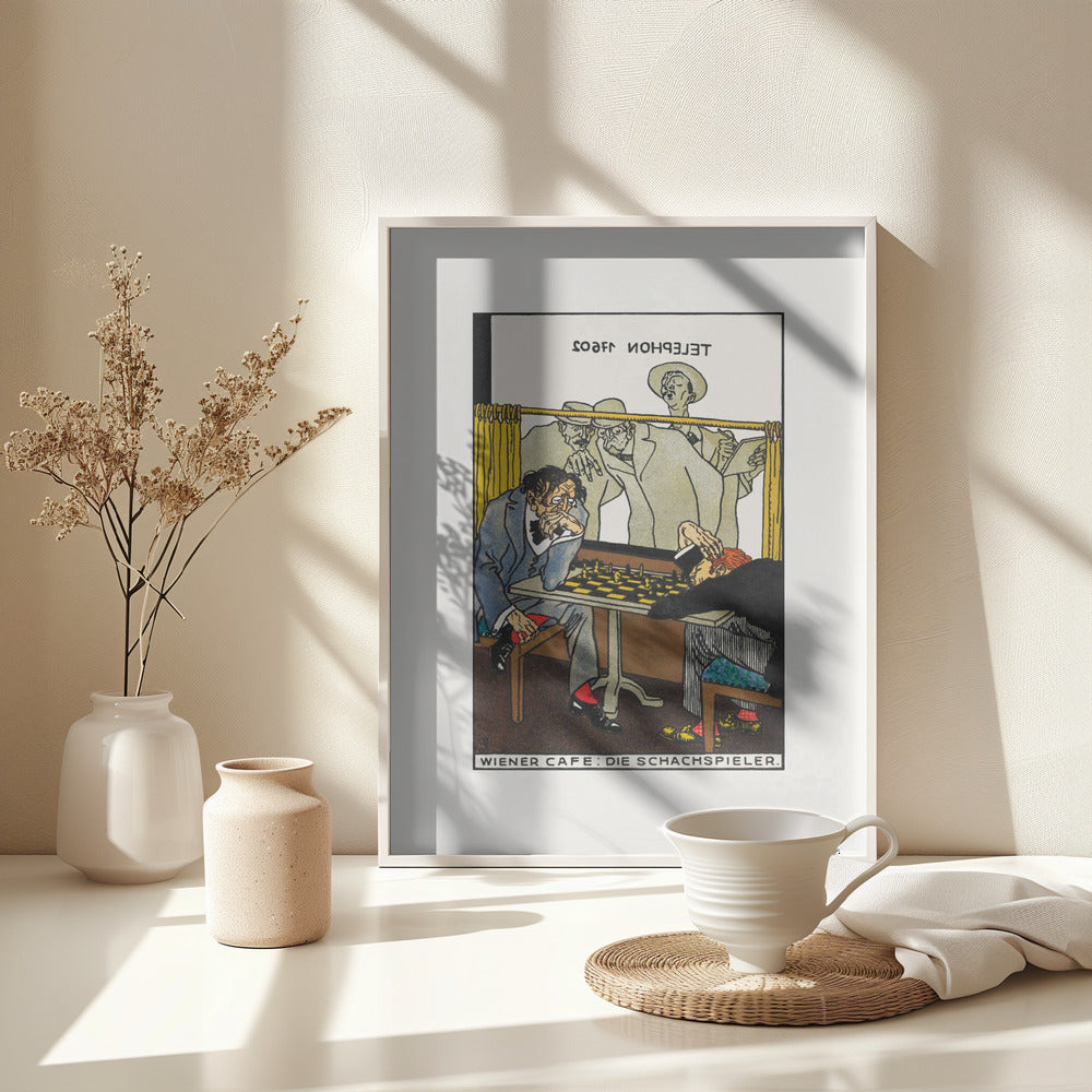 Viennese Café  the Chess Players - Poster / Art Print - interiör