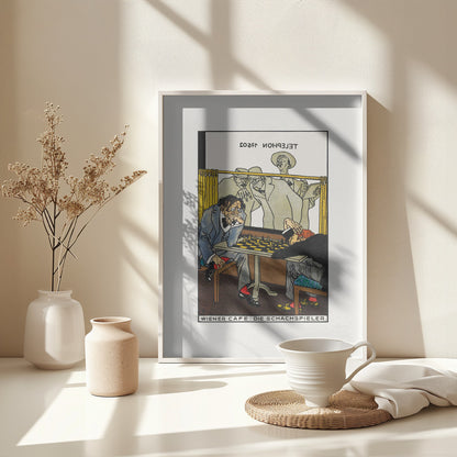 Viennese Café  the Chess Players - Poster / Art Print - interiör