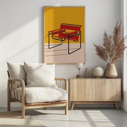 Wassily Chair Marcel Breuer - Poster / Art Print - interiör