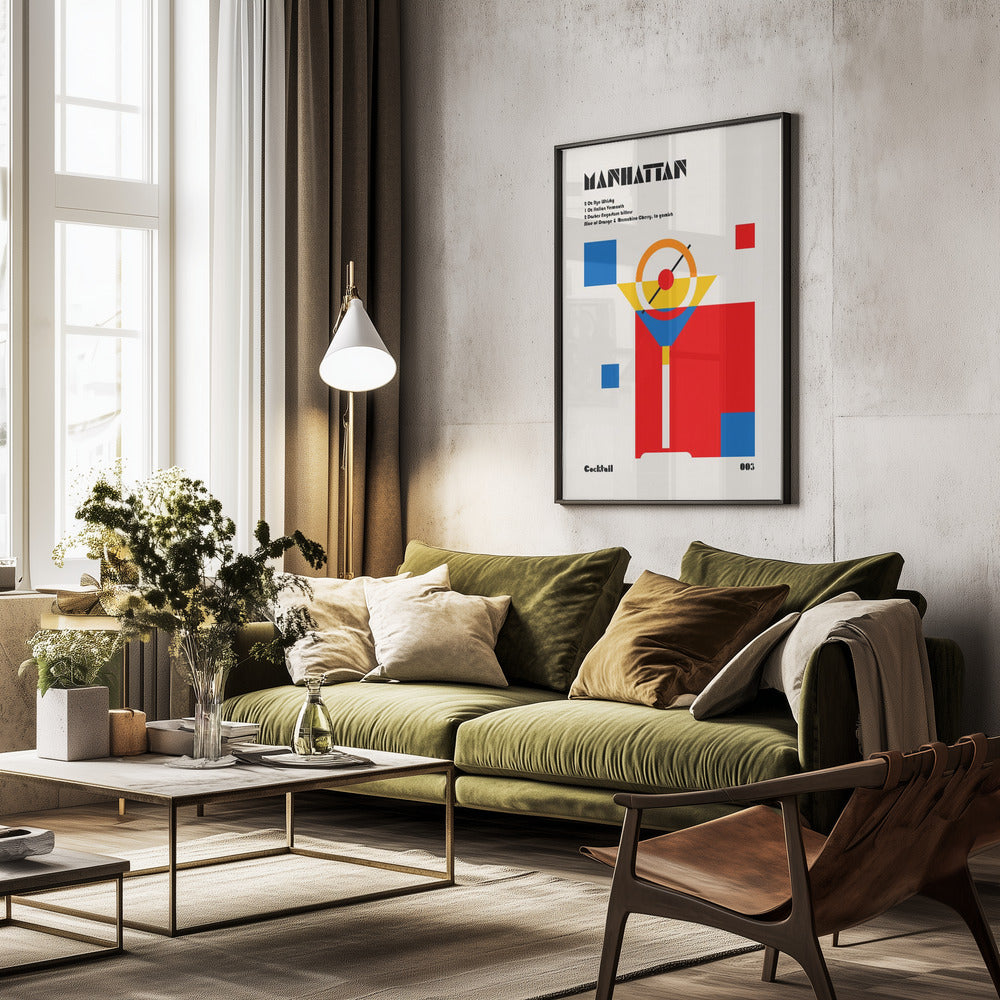 Manhattan Bauhaus Cocktail - Poster / Art Print - interiör