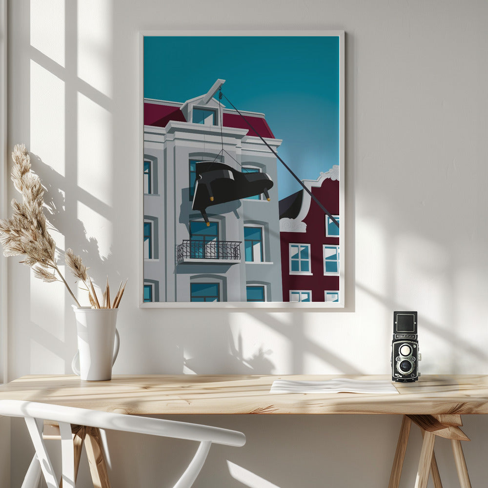 Moving to Amsterdam - Poster / Art Print - interiör