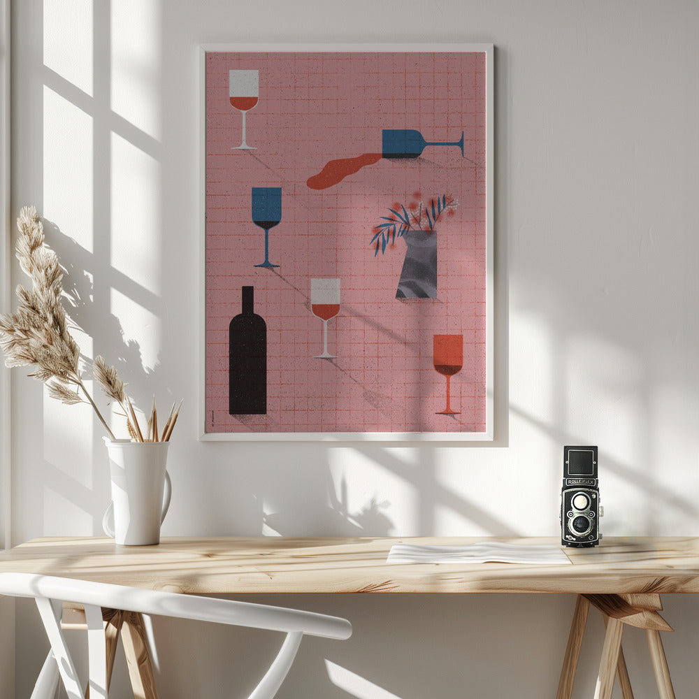 Wine - Poster / Art Print - interiör