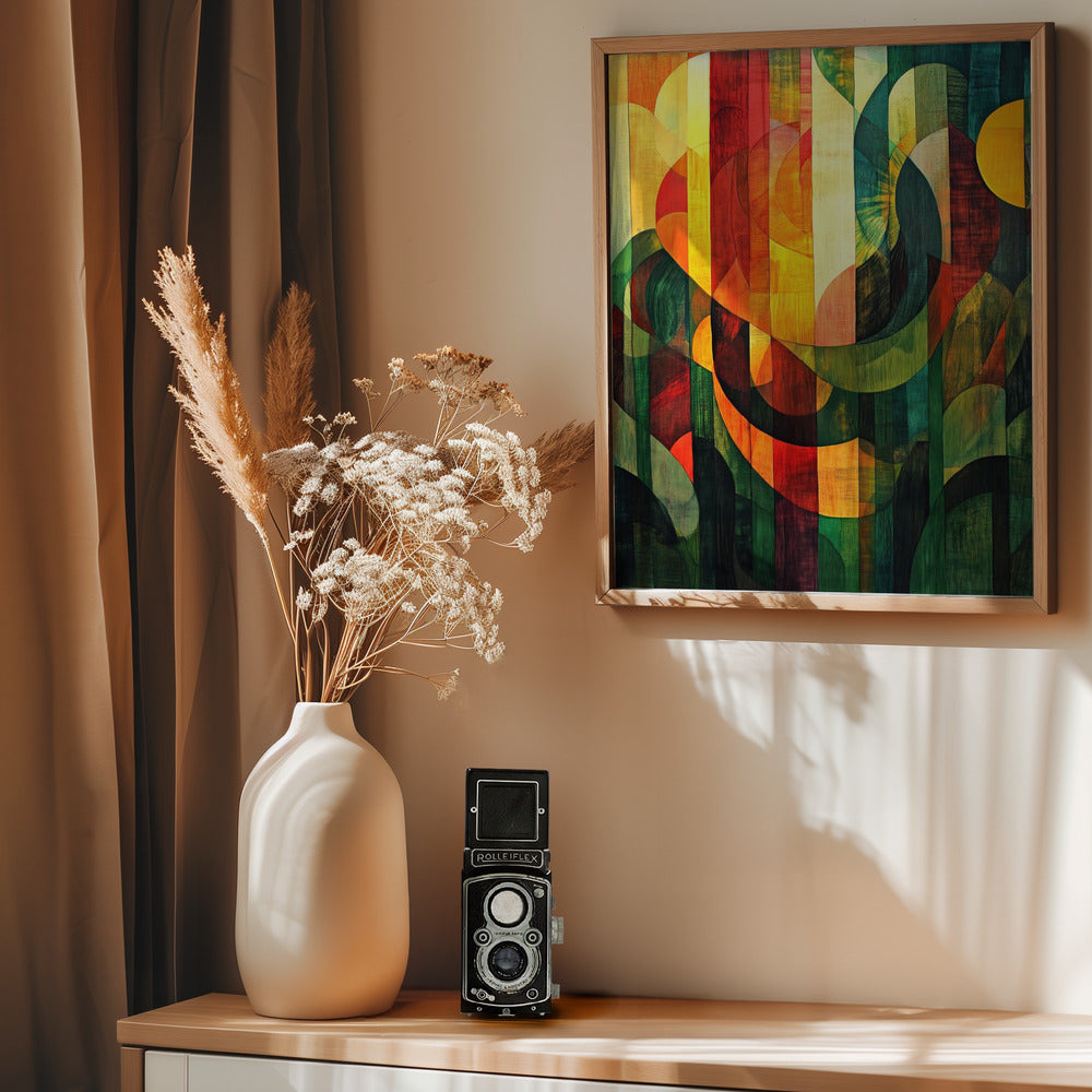Deep Forest Sunlight - Poster / Art Print - interiör