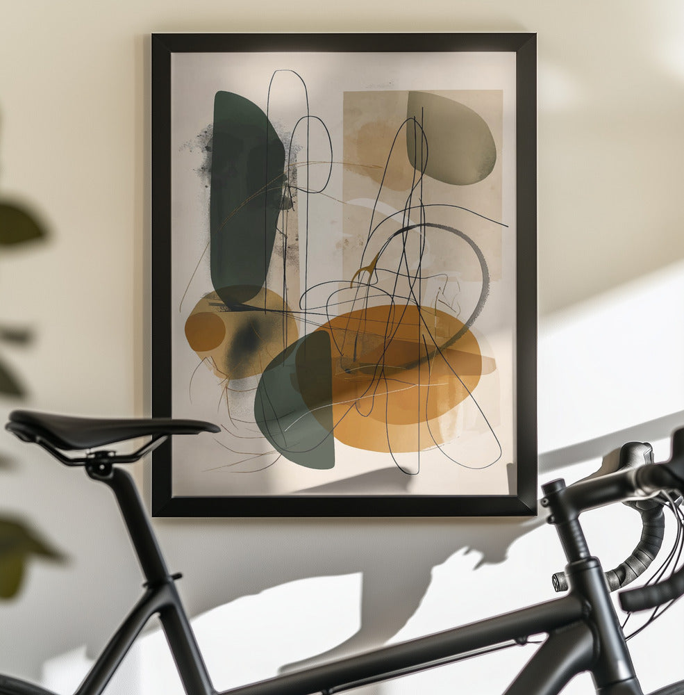 Abstract Beige No 1 - Poster / Art Print - interiör