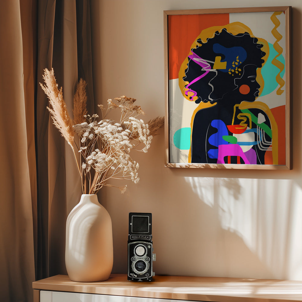 Modern Abstract Woman 4 - Poster / Art Print - interiör