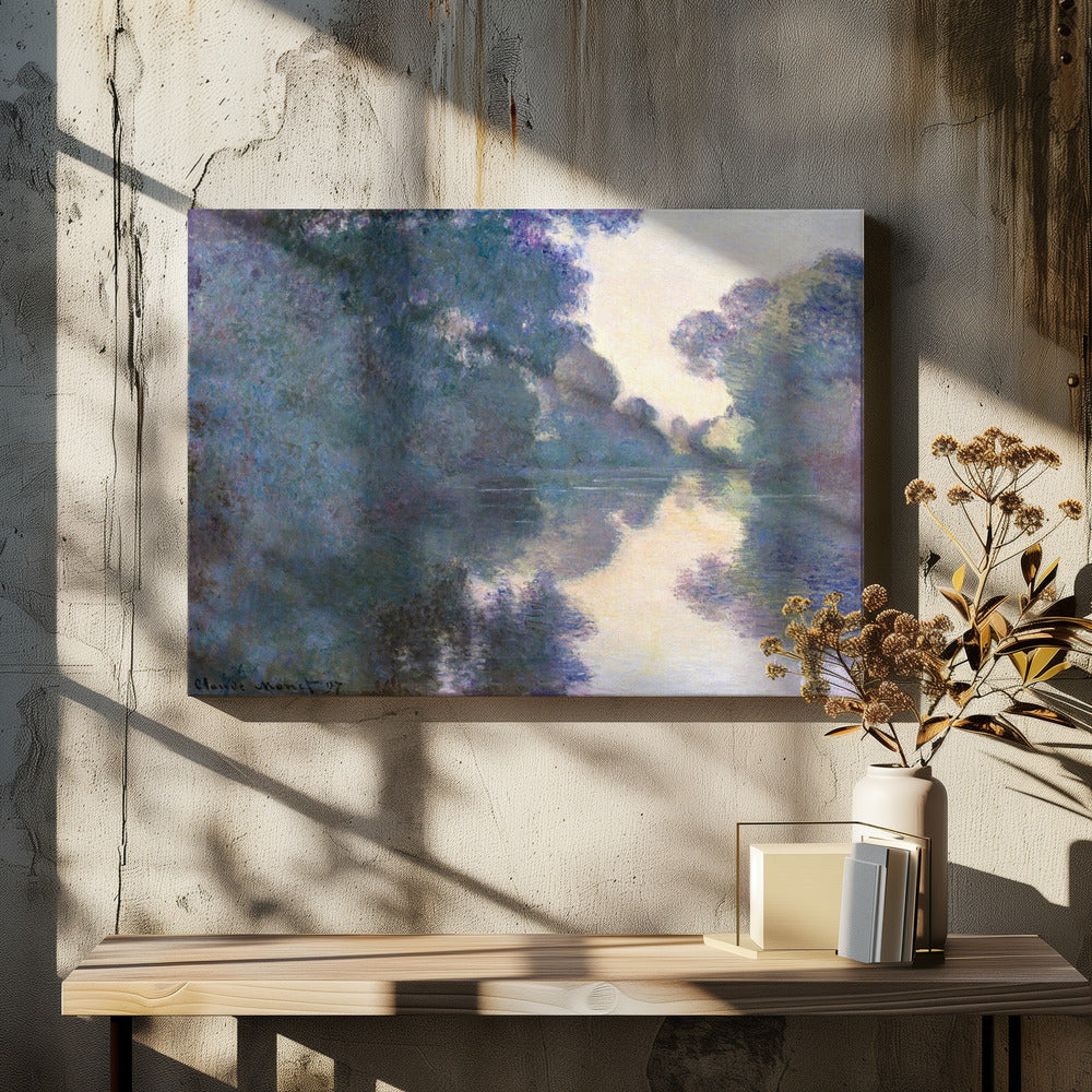 Morning On the Seine Near Giverny (1897) By Claude Monet - Poster / Art Print - interiör