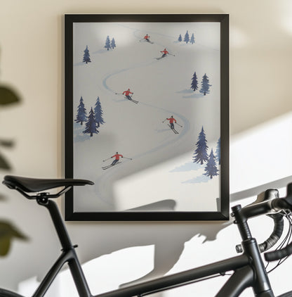 Five Skiers - Poster / Art Print - interiör