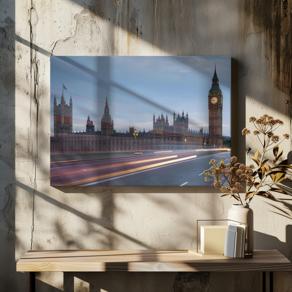 Big Ben with bright trails - Poster / Art Print - interiör