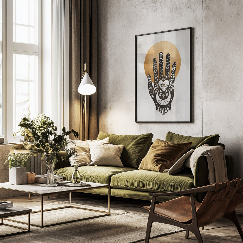 Mystic Hand Design - Poster / Art Print - interiör
