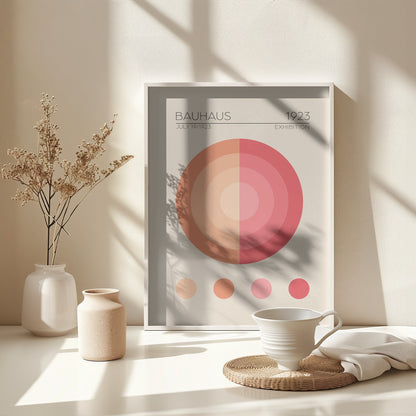 Bauhaus Pembe Daire - Poster / Art Print - interiör