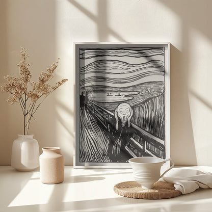 Skriet - The Scream - Mono - Poster / Art Print - interiör