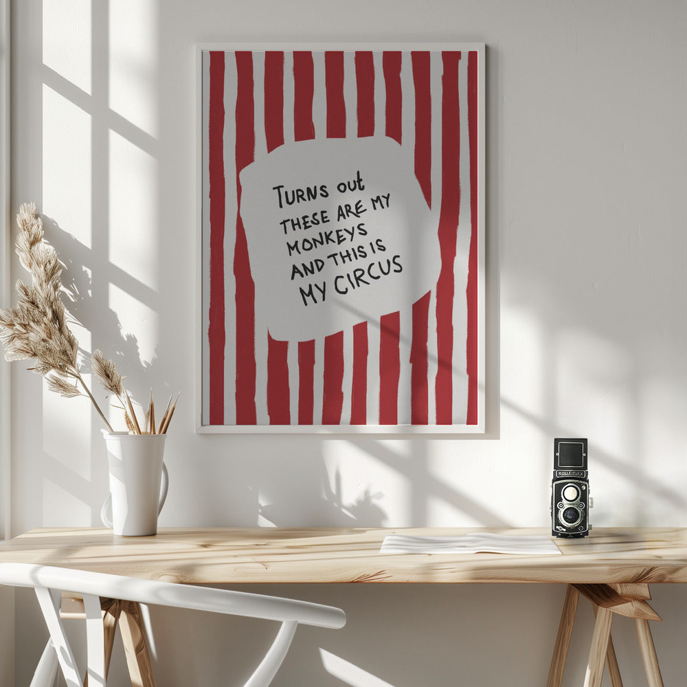 Turns Out These Are My Monkeys - Poster / Art Print - interiör