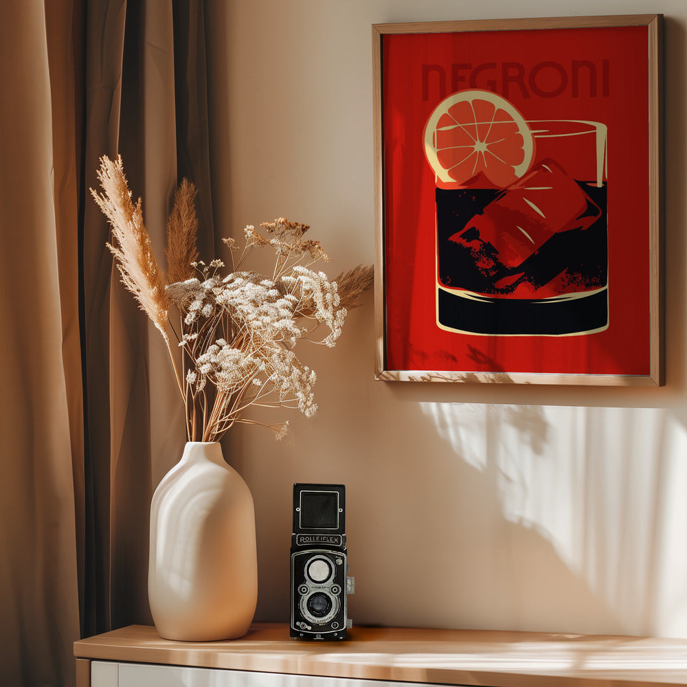 Negroni Red - Poster / Art Print - interiör