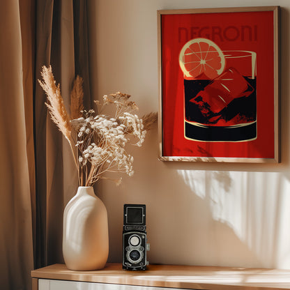 Negroni Red - Poster / Art Print - interiör