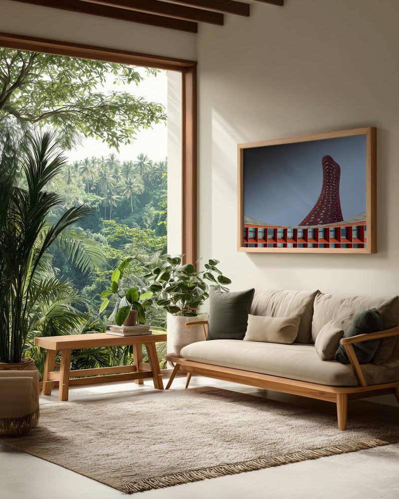 The Red Tower - Poster / Art Print - interiör