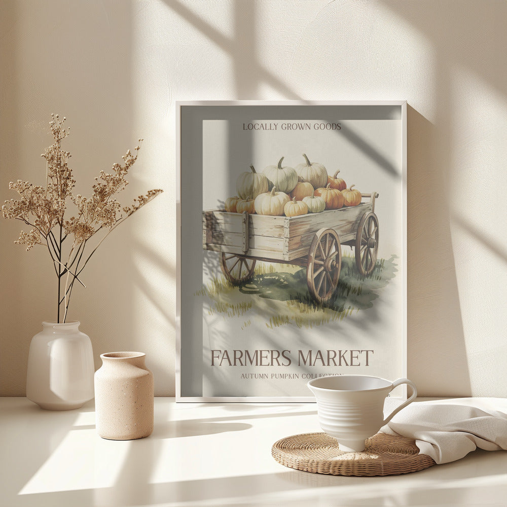 Farmers Market Pumpkin - Poster / Art Print - interiör