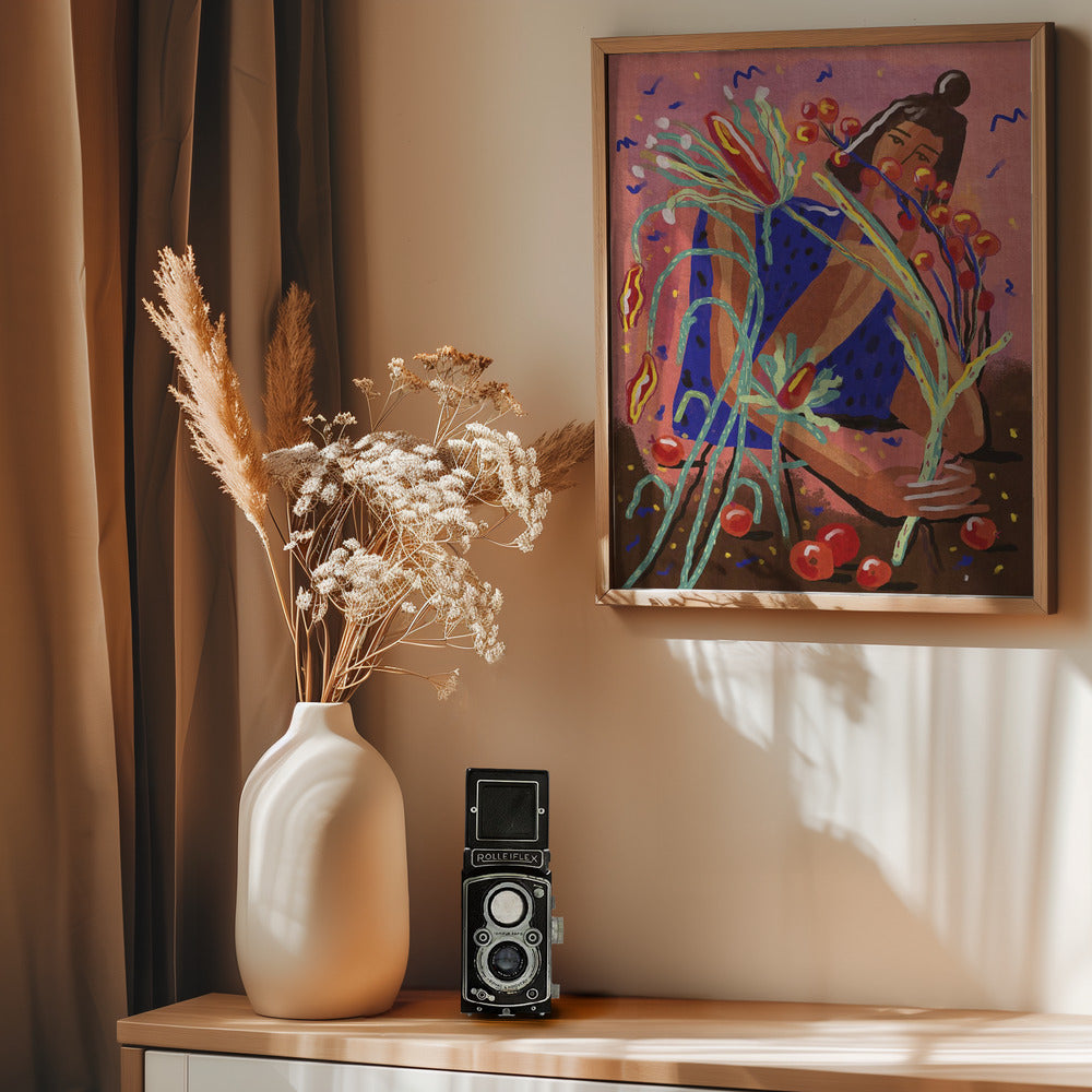 Pick a flower - Poster / Art Print - interiör