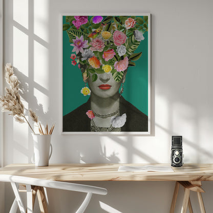 Floral Frida - Poster / Art Print - interiör
