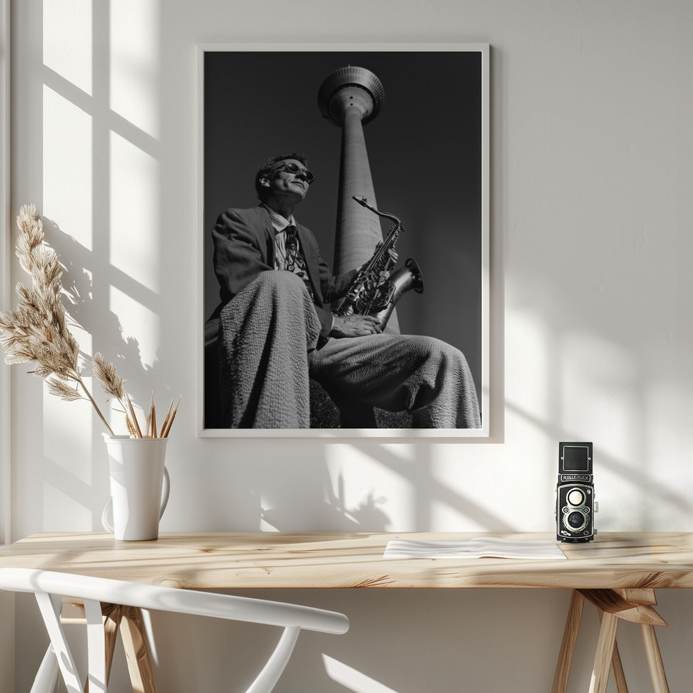 Frank M., Saxophonist - Poster / Art Print - interiör