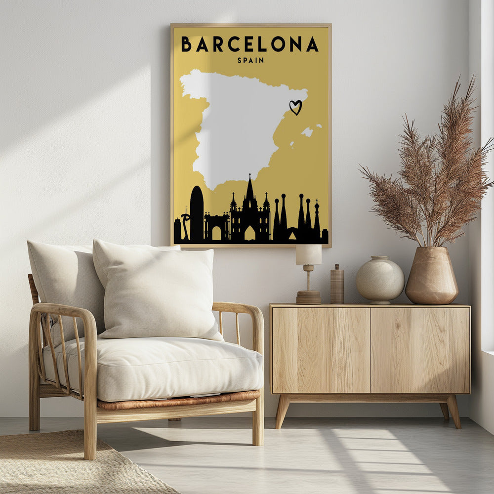 City Love Maps 09 - Poster / Art Print - interiör