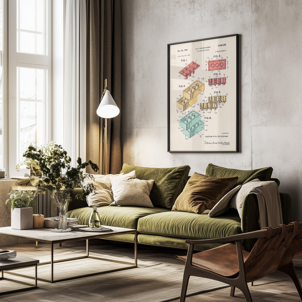 Lego Colors - Poster / Art Print - interiör