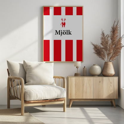 Mjölk Röd - Poster / Art Print - interiör